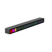 Light Bar Sound Control RGB Lamp Music Sync LED music sync lamp; Light Bar Car Atmosphere Lighting Supplies, Charging Type, Silver White