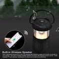 thumbnail image 3 of TFixol Portable Outdoor Lantern with Bluetooth Speaker, Adjustable Color Temperature, TF Card Playback, and Power Bank Functionality - Black (3600mAh Battery), 3 of 6
