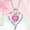 Pink, variant on NICKSUN Heart Necklace for Women,Birthstone Pendant, Sterling Silver Necklace Pendant with Titanium Steel Chain 18",Women's Jewelry Gift for Birthday