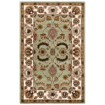 SAFAVIEH Heritage Ronnette Oriental Wool Area Rug, Sage/Ivory, 8' x 11'