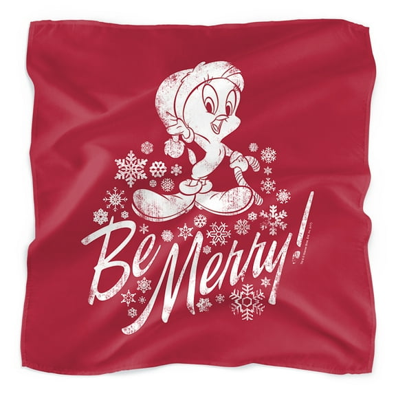 Looney Tunes Merry Tweety Bandana (21 in x 21 in)