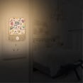 thumbnail image 2 of Yayeee 2-Pack Plug in LED Night Lights with Light Sensors Motion Detectors, Blue Doodle Pattern, 2 of 7
