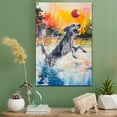 thumbnail image 2 of Scottish Deerhound Dog Playing Swimming Stretched Canvas Size 8x12 – Sports Dog, Perfect for Animal Lovers, Scottish Deerhound Dog Canvas, Swimming Canvas Size Wall Art, 2 of 5