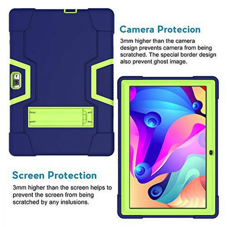 FIEWESEY for Vankyo matrixpad s30 Tablet Case,Hybrid Heavy Duty Three Layer  Full-Body Shockproof Rugged Protective Case Cover with Stand for Vankyo  MatrixPad S30/HAOVM MediaPad S30(Navy/Green) - Walmart.com