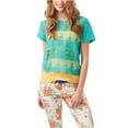 thumbnail image 2 of Aeropostale Womens Cropped Crochet Embellished T-Shirt, Green, Juniors, Large, 2 of 2