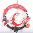 thumbnail image 4 of Bewildely Colgante de Navidad resina muñeco de nieve de Navidad arreglo circular colgador de puerta fiesta pared del hogar ventana decoraciones Kits de decoración para fiestas viejo se fue Bewildely HA069821-01, 4 of 6