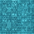 thumbnail image 1 of Ahgly Company Indoor Square Abstract Light Blue Contemporary Area Rugs, 4' Square, 1 of 4