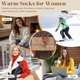 thumbnail image 6 of 5 Pairs Women's Solid Mid-Calf Socks - Cozy Fall Ankle Socks for Boots & Leggings, Retro Slouchy Scrunch Knit Crew Socks, 6 of 7