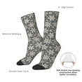 thumbnail image 6 of Honeii Sparkling Snowflakes Print Adult Socks,Crew Socks,Casual Calf Socks,Daily Wear Socks for Men & Women, Perfect for Sports, Casual and Everyday Use, 6 of 6