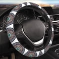 thumbnail image 4 of Cauagu Colorful With Blue Oriental Print Car Steering Wheel Cover - Universal Car Accessory for Diverse Cars for Steering Wheel with a Diameter of 14.5"-15", 4 of 7