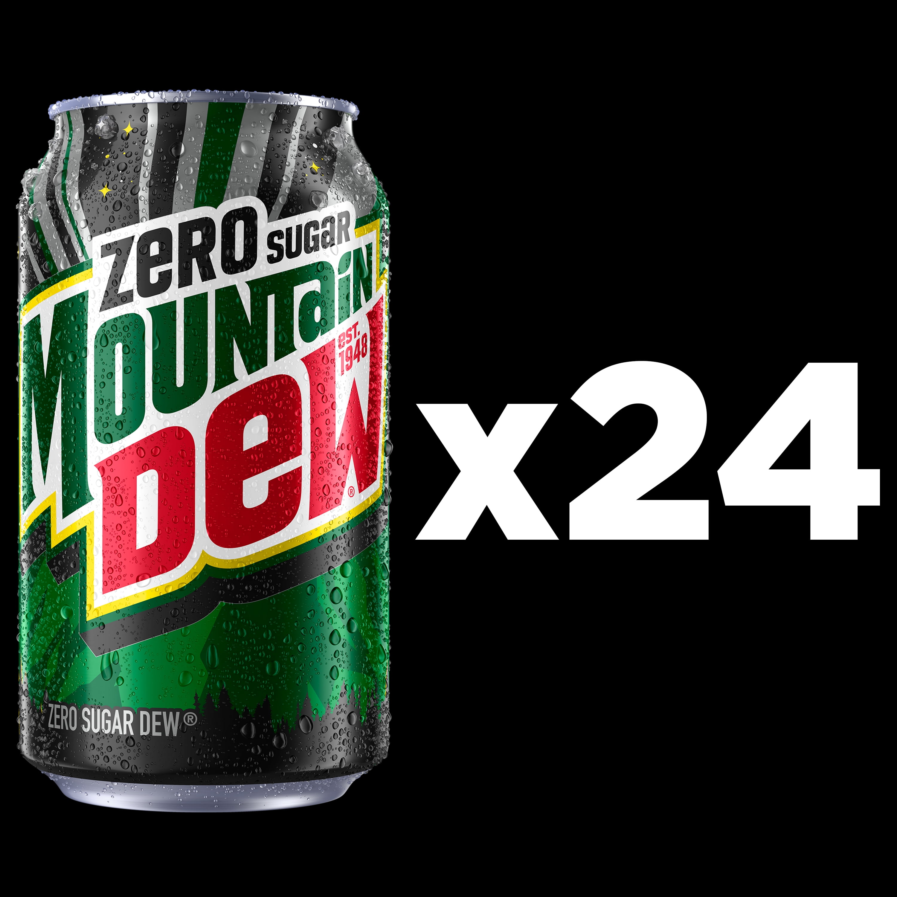 Mountain Dew Zero Sugar Citrus Soda Pop, 12 fl oz, 24 Pack Cans