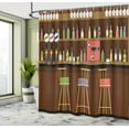 thumbnail image 5 of Ambesonne Bar Shower Curtain, Nightclub Pub Alcohol Bottles, 69"Wx84"L, Multicolor, 5 of 5