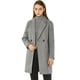 thumbnail image 1 of Abrigos de invierno raglán cruzados con solapa con muesca para mujer Gris XL, 1 of 6