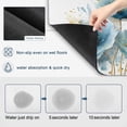 thumbnail image 3 of Blue Flower Dish Drying Mats for Kitchen Counter, Watercolor Floral Abstract Modern Minimalist Absorbent Coffee Bar Mat with Non-slip Rubber Backed Quick Drying Dish Rack Pad 12"x16", 3 of 9