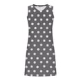 thumbnail image 6 of HAOTAGS Summer Dresses for Women 2026 Summer Polka Dot Women's Dress Casual Open - slit Gray Size M, 6 of 7
