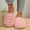 Pink, variant on Women Home Slippers Mesh Woven Ribbon Nail Beads Covered Hair Slippers Fashion Fleece Lined Flat Slippers Gray