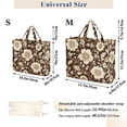 thumbnail image 2 of FORMRS Womens Corduroy Tote Bag Crossbody Shoulder Handbag with Pocket, Brown Floral, 2 of 7