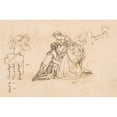 thumbnail image 2 of Emanuel Gottlieb Leutze 14x11 Black Ornate Wood Framed Double Matted Museum Art Print Titled: Study for ‘The Return of King Friedrich II from Kustrin’ (C. 1850s), 2 of 5