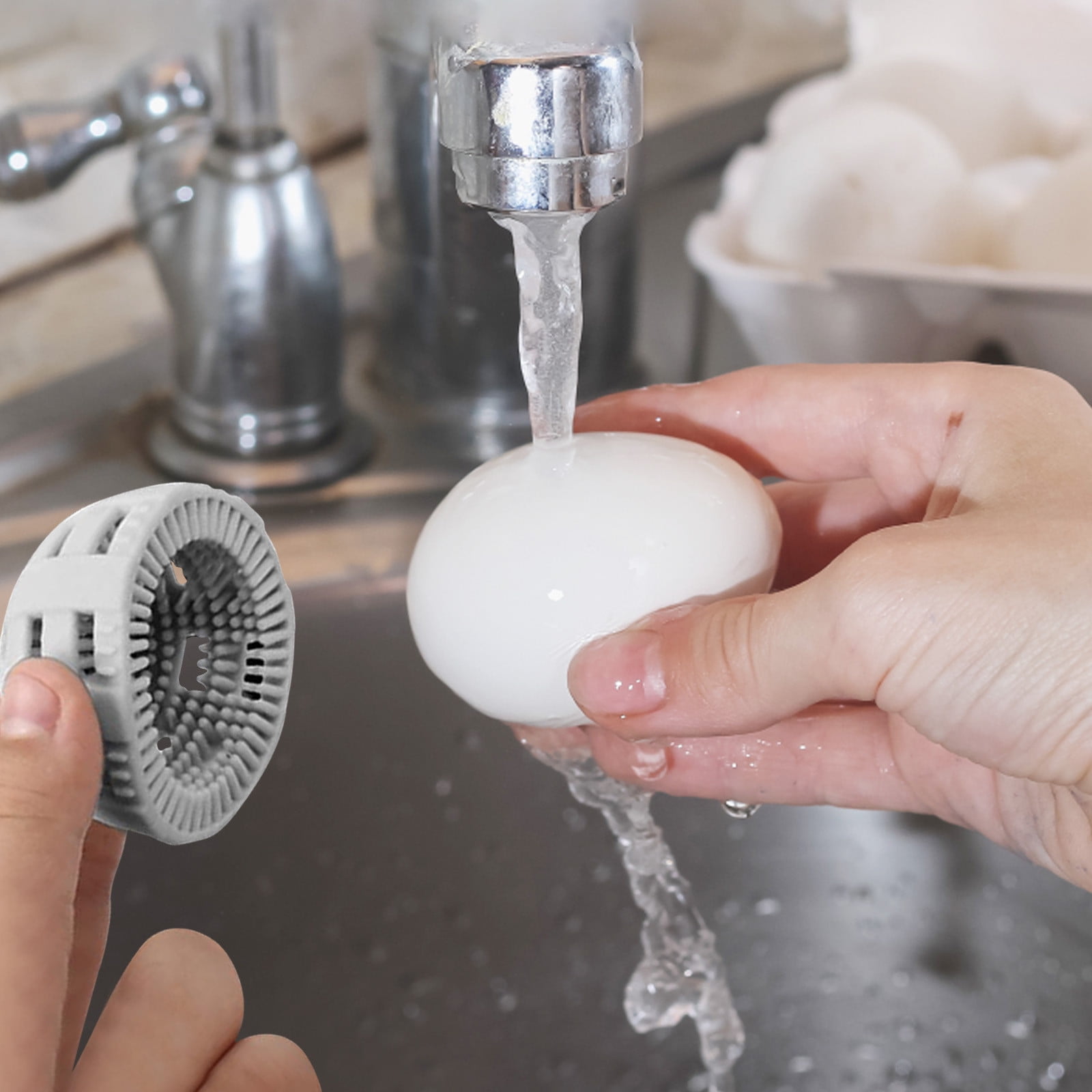 Flexible Silicone Egg Cleaning Brush Kitchen Tools Egg Cleaner Egg Brush  Farm A+