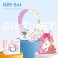 thumbnail image 6 of TCJJ Unicorn Headphones for Girls Kids for School, Kids Wired Headphones with Microphone & 3.5mm Jack Adjustable Headband, Teens Toddler Noise Cancelling for Tablet/Smartphones, 6 of 6