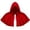 Red, variant on Womens Cotton Halloween Costume Hooded Poncho Cape Short Cloak Open Front Tie Bow Shrug Shawl for Gothic Renaissance Outfit, Red, Free Size