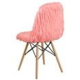 thumbnail image 5 of Flash Furniture Contemporary Plywood Shaggy Cool to Touch Upholstered, Hermosa Pink Set of 4, 5 of 8