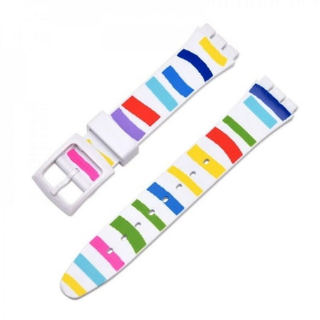 BALIGHT Watch accessories for Swatch Strap Silicone Waterproof Watchband 16mm...