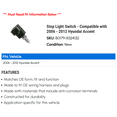 thumbnail image 2 of Stop Light Switch - Compatible with 2006 - 2012 Hyundai Accent 2007 2008 2009 2010 2011, 2 of 2