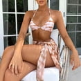 thumbnail image 5 of LYXSSBYX One Piece Swimsuits for Women Women Sexy Swimwear Tie-Dye Print Three-Piece Swimsuit Bikini Swimming Beachwear, 5 of 9