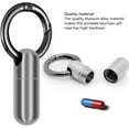 thumbnail image 2 of Jinsinto 1 Pack Micro Keychain Pill Holder, Portable Mini Size Titanium Alloy Pill Box Case, Waterproof & Lightweight Keychain Pill Container for Emergency Outdoor Travel Camping, 2 of 5