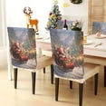 thumbnail image 3 of Decorative Chair Back Cover One Size x6 Chair Cover Dining Chair Slipcovers Chair Back Decoration Festival Chair Decoration Santa Claus Delivers Presents, 3 of 6