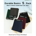 thumbnail image 6 of INNERSY Big and Tall Men's Cotton Underwear Plus Size Boxer Briefs Anti Chafing 5 Pack(2XL,Dark), 6 of 7