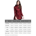 thumbnail image 6 of Elezay Women Lightweight Down Jacket Long Jacket Winter Down Coat Windproof Puffer Coats Hooded Packable Wine L, 6 of 6