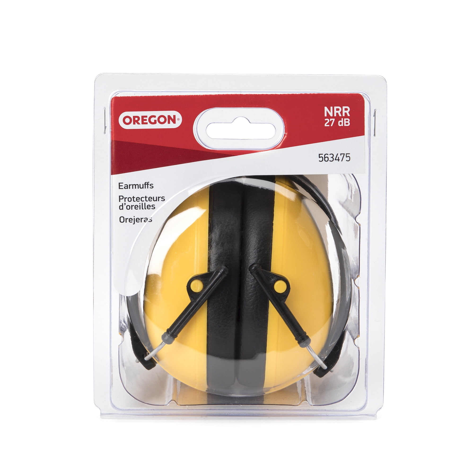 Oregon® Protective Earmuffs, Adjustable Fit, Noise Reduction Rating (NRR) 27 dB, Yellow – Part #563475