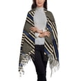 thumbnail image 7 of Police Blue Thin Line Flag Winter Scarfs for Women Pashmina Shawls Wraps for Evening Dresses Large Warm Soft Scarves, 7 of 7