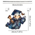 thumbnail image 3 of 1 Piece Graduation Ghost Hanging Ornament Stained Acrylic Suncatcher Spooky Halloween Decor for Home Bathroom Window Indoor Outdoor Wall Display Halloween Decorations, 3 of 8
