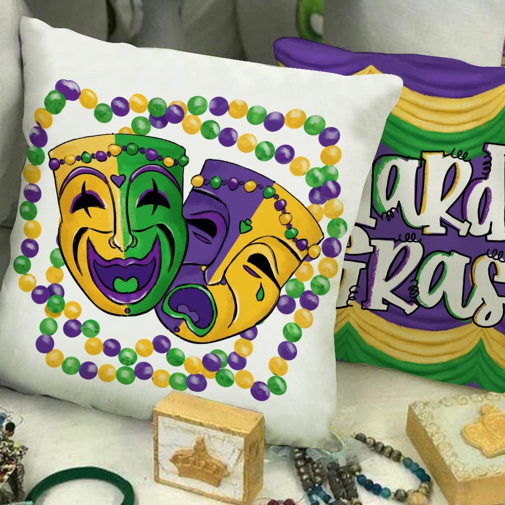 Mardi Gras Throw Pillow Covers For Home Decorations - Temu