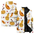thumbnail image 4 of Chaleco de calabaza para hombre, conjunto de entrenamiento con estampado 3D de pavo a la moda, abrigo de trabajo duradero asequible con hojas de arce para el Día de Acción de Gracias, 4 of 5