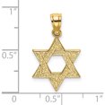 thumbnail image 3 of 14K Yellow Gold Engraved Swirls Star Of David Charm (20.45 X 13) Made In United States k8383, 3 of 5