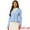 Light Blue, variant on Women's Vintage Shawl Collar Ruffle Hem Short Blazer M Black