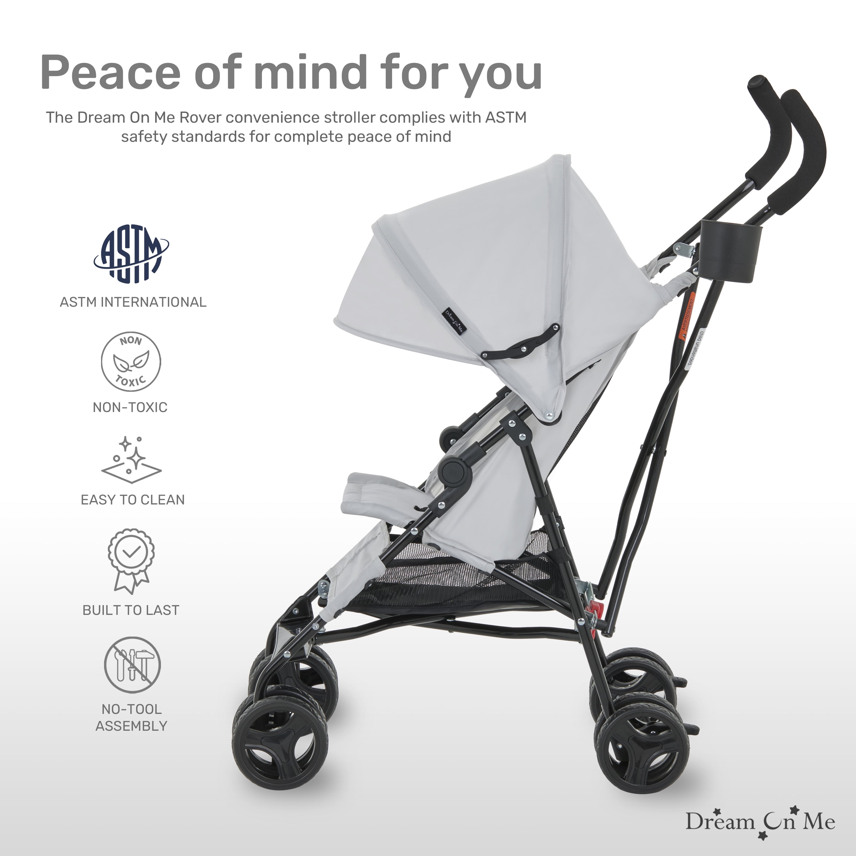 Dream On Me Rover Convenience Stroller, Gray
