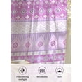 thumbnail image 6 of Sheer Curtains 63 Inch Length, Purple Pink Boho Semi Sheer Curtains Light Filtering Window Treatment, Vintage Ethnic Tribe Abstract Art Privacy Voile Drapes for Living Room Bedroom 52x63 Inch, 6 of 7