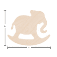 thumbnail image 6 of Wood Shape Rocking Elephant 6x6", 6 of 6
