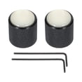 thumbnail image 1 of Uxcell Guitar Bass Dome Knobs White Shell Top 6mm Black Metal Volume Tone Control with Inner Hexagon Spanner 2 Pack, 1 of 6