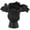 Black Floral Inspired Solid Abstract Round 9" x 8" x 8", variant on DecMode 8" Abstract Floral Inspired Black Ceramic Vase with Wavy Folded Rim and Linear Grooves