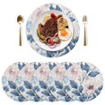 thumbnail image 5 of Ryvnso Blooming Flowers Round Plate Mats Dining Table Placemat Set of 4 for Holiday Decoration, 5 of 7