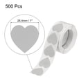 thumbnail image 2 of Uxcell Heart Shaped Sticker 1 Inch Self Adhesive Love Label for Valentine Day, Silver Gray 500 Pcs, 2 of 6