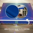 thumbnail image 4 of Outsunny 8' x 6.6' Patio Retractable Awning, Manual Sun Shade, Blue, 4 of 9