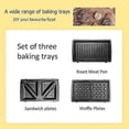 thumbnail image 3 of 3-in-1 Snack Maker - Deep Fill Waffle Iron With Three Baking Trays 26-27s, 3 of 5