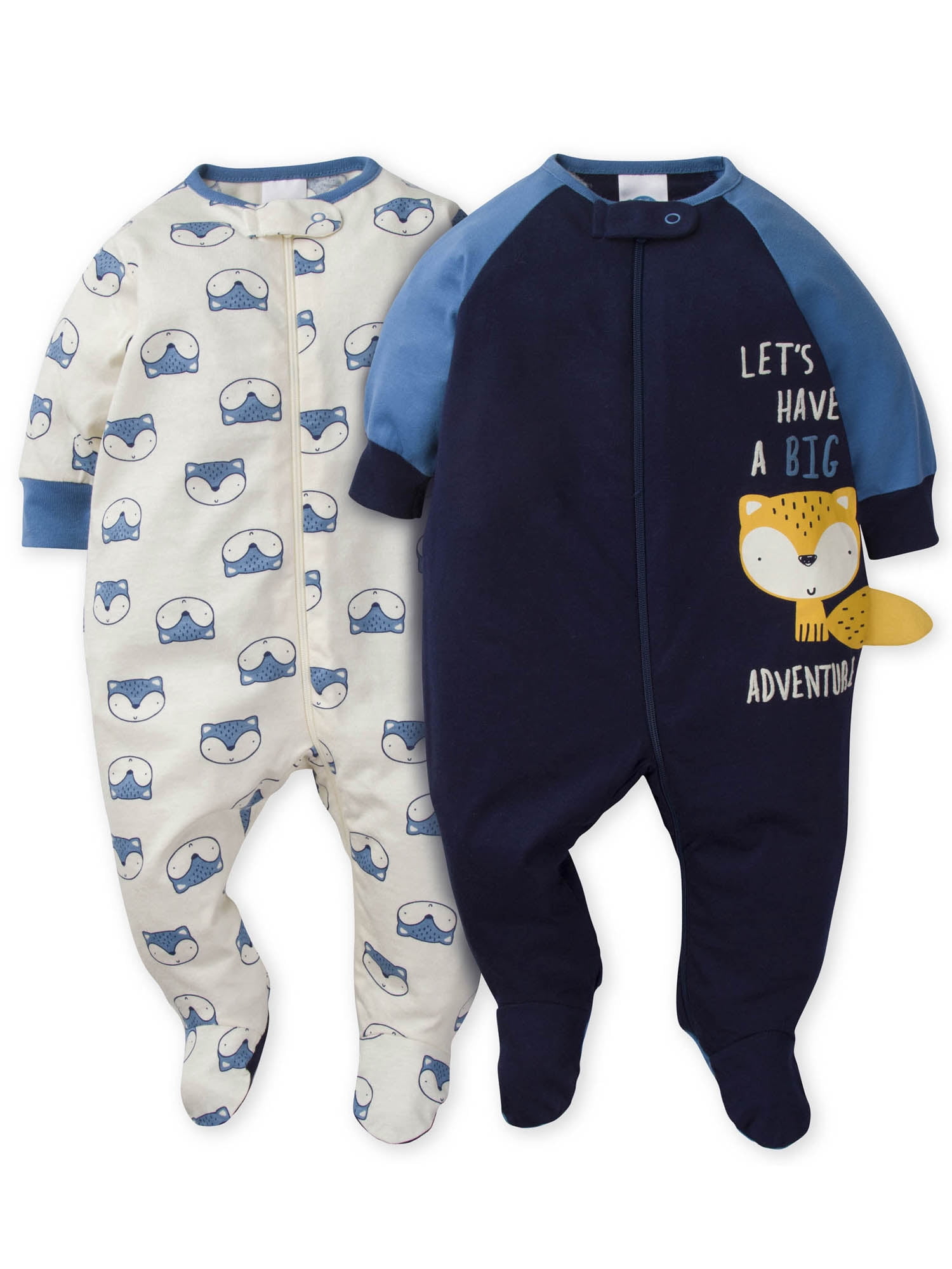 Gerber Baby Boys 2-Pack Footed Pajamas 